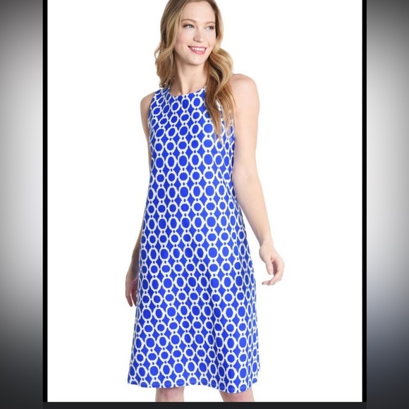 Jude Connally blue and white Beth dress size M - Picture 1 of 4